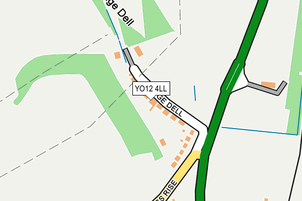 YO12 4LL map - OS OpenMap – Local (Ordnance Survey)