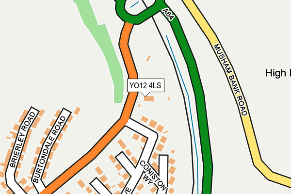YO12 4LS map - OS OpenMap – Local (Ordnance Survey)
