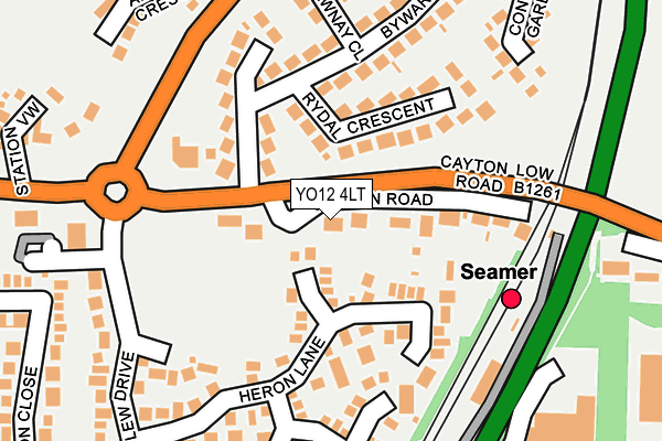 YO12 4LT map - OS OpenMap – Local (Ordnance Survey)