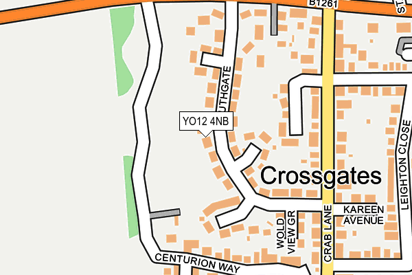 YO12 4NB map - OS OpenMap – Local (Ordnance Survey)