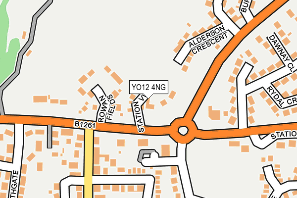 YO12 4NG map - OS OpenMap – Local (Ordnance Survey)