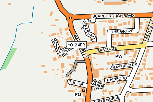 YO12 4PR map - OS OpenMap – Local (Ordnance Survey)