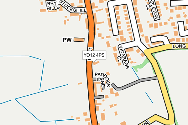 YO12 4PS map - OS OpenMap – Local (Ordnance Survey)