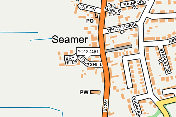 YO12 4QG map - OS OpenMap – Local (Ordnance Survey)