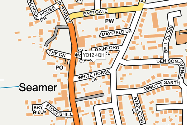 YO12 4QH map - OS OpenMap – Local (Ordnance Survey)