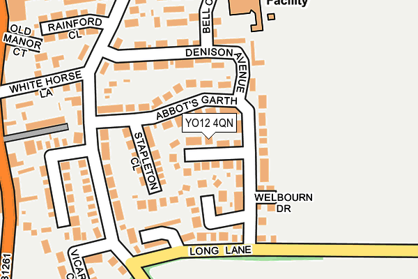 YO12 4QN map - OS OpenMap – Local (Ordnance Survey)