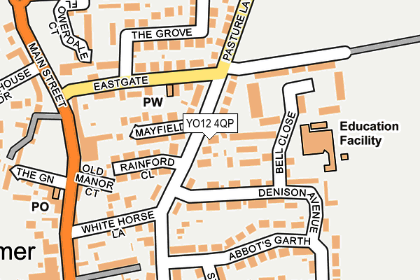 YO12 4QP map - OS OpenMap – Local (Ordnance Survey)