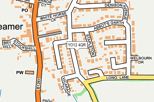 YO12 4QR map - OS OpenMap – Local (Ordnance Survey)