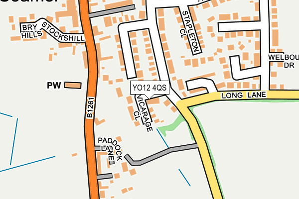 YO12 4QS map - OS OpenMap – Local (Ordnance Survey)