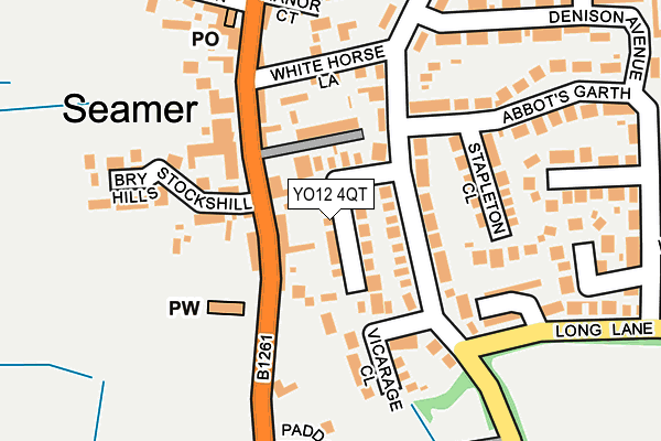 YO12 4QT map - OS OpenMap – Local (Ordnance Survey)