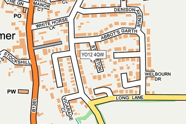 YO12 4QW map - OS OpenMap – Local (Ordnance Survey)