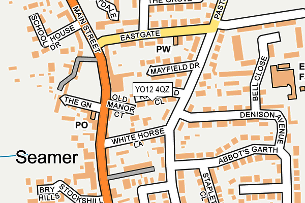 YO12 4QZ map - OS OpenMap – Local (Ordnance Survey)