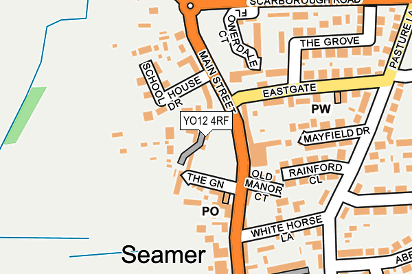 YO12 4RF map - OS OpenMap – Local (Ordnance Survey)