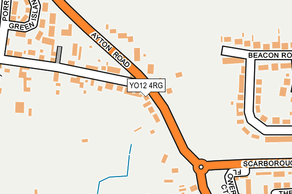 YO12 4RG map - OS OpenMap – Local (Ordnance Survey)