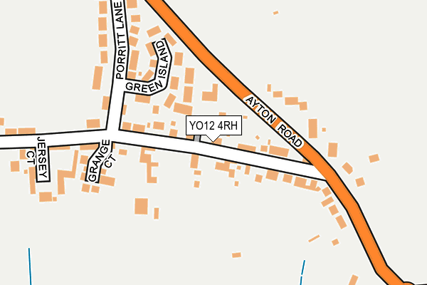 YO12 4RH map - OS OpenMap – Local (Ordnance Survey)
