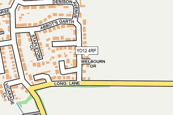 YO12 4RP map - OS OpenMap – Local (Ordnance Survey)