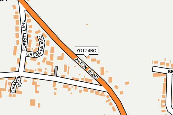 YO12 4RQ map - OS OpenMap – Local (Ordnance Survey)