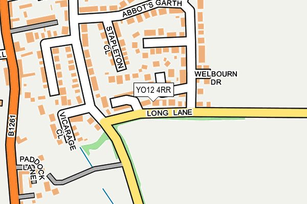 YO12 4RR map - OS OpenMap – Local (Ordnance Survey)