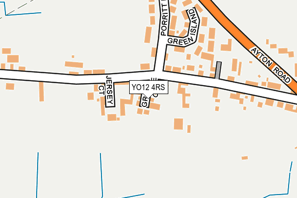 YO12 4RS map - OS OpenMap – Local (Ordnance Survey)