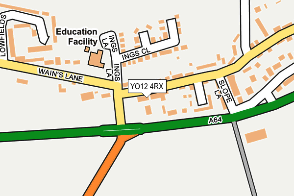 YO12 4RX map - OS OpenMap – Local (Ordnance Survey)