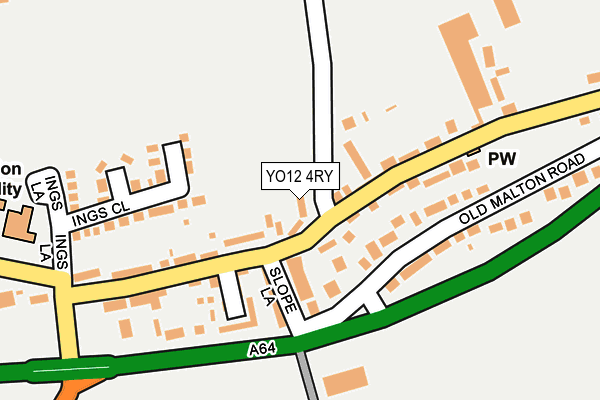 YO12 4RY map - OS OpenMap – Local (Ordnance Survey)