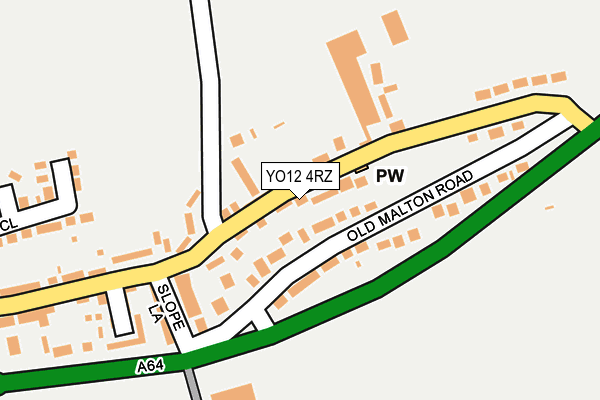 YO12 4RZ map - OS OpenMap – Local (Ordnance Survey)