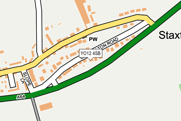 YO12 4SB map - OS OpenMap – Local (Ordnance Survey)