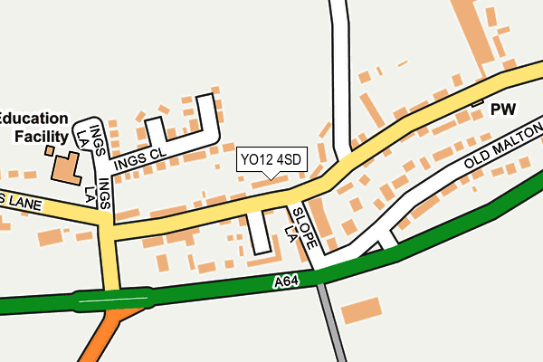 YO12 4SD map - OS OpenMap – Local (Ordnance Survey)