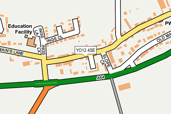 YO12 4SE map - OS OpenMap – Local (Ordnance Survey)