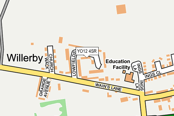 YO12 4SR map - OS OpenMap – Local (Ordnance Survey)