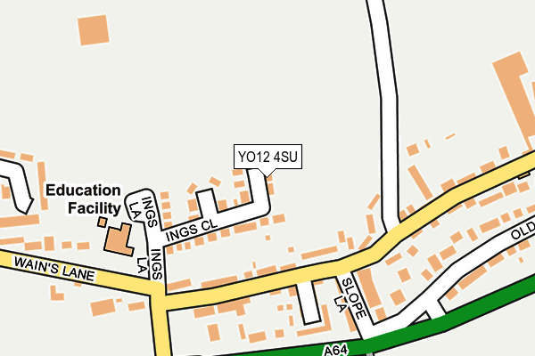 YO12 4SU map - OS OpenMap – Local (Ordnance Survey)