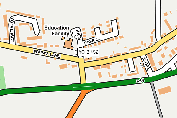 YO12 4SZ map - OS OpenMap – Local (Ordnance Survey)