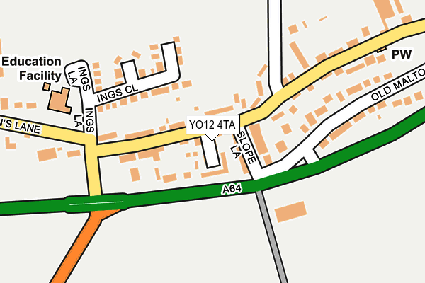 YO12 4TA map - OS OpenMap – Local (Ordnance Survey)