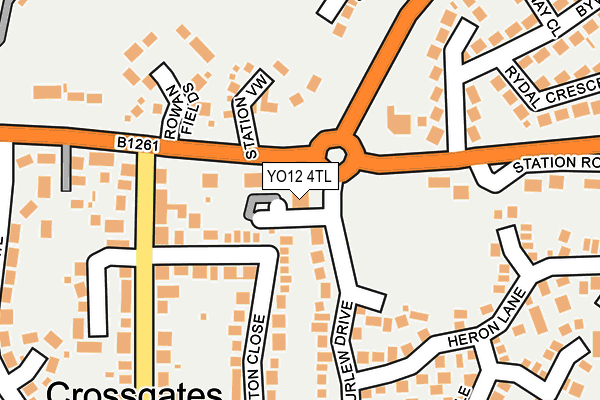YO12 4TL map - OS OpenMap – Local (Ordnance Survey)