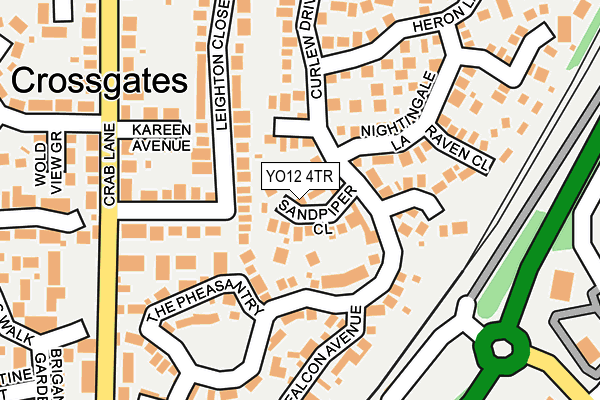 YO12 4TR map - OS OpenMap – Local (Ordnance Survey)