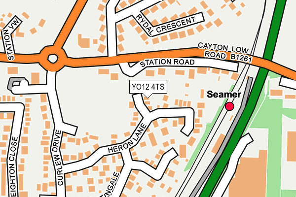 YO12 4TS map - OS OpenMap – Local (Ordnance Survey)