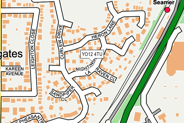 YO12 4TU map - OS OpenMap – Local (Ordnance Survey)