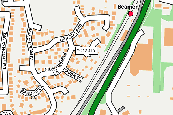 YO12 4TY map - OS OpenMap – Local (Ordnance Survey)
