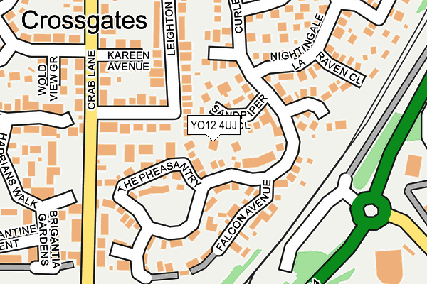 YO12 4UJ map - OS OpenMap – Local (Ordnance Survey)