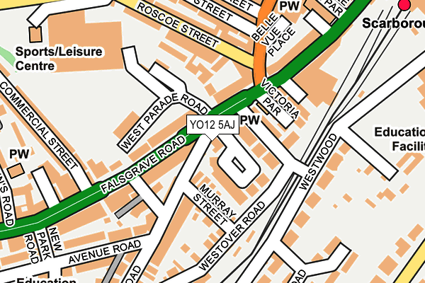 YO12 5AJ map - OS OpenMap – Local (Ordnance Survey)