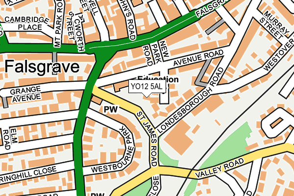 YO12 5AL map - OS OpenMap – Local (Ordnance Survey)