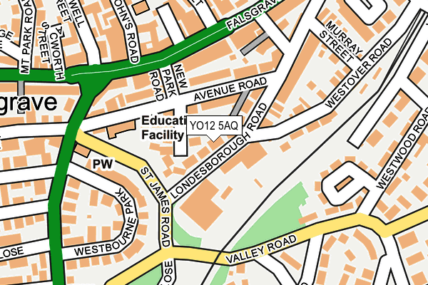 YO12 5AQ map - OS OpenMap – Local (Ordnance Survey)