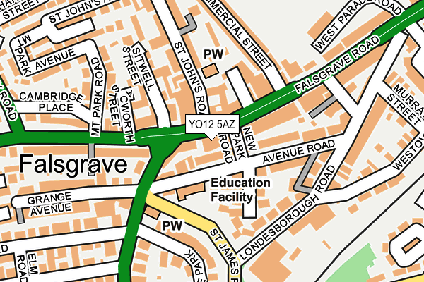 YO12 5AZ map - OS OpenMap – Local (Ordnance Survey)