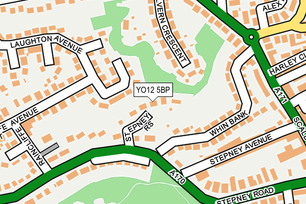 YO12 5BP map - OS OpenMap – Local (Ordnance Survey)