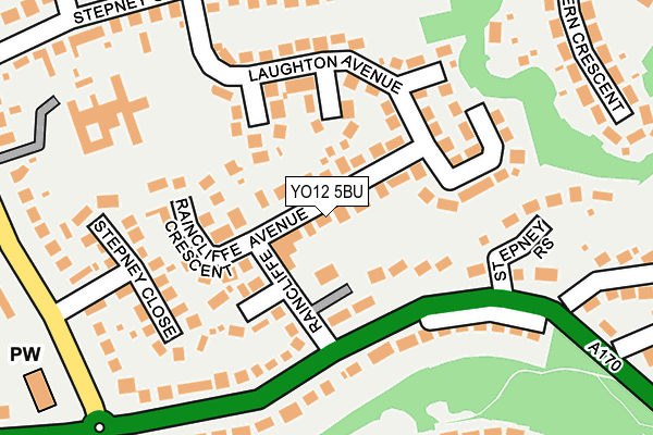 YO12 5BU map - OS OpenMap – Local (Ordnance Survey)