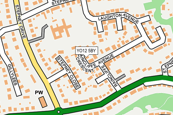 YO12 5BY map - OS OpenMap – Local (Ordnance Survey)