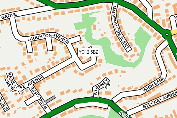 YO12 5BZ map - OS OpenMap – Local (Ordnance Survey)