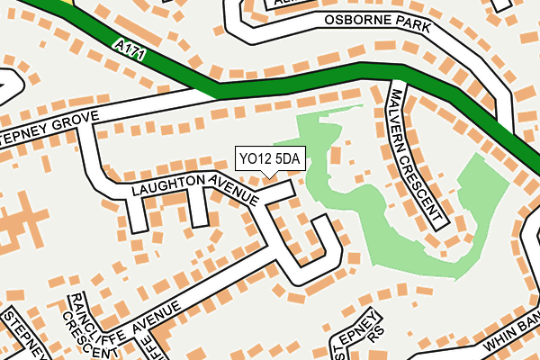 YO12 5DA map - OS OpenMap – Local (Ordnance Survey)