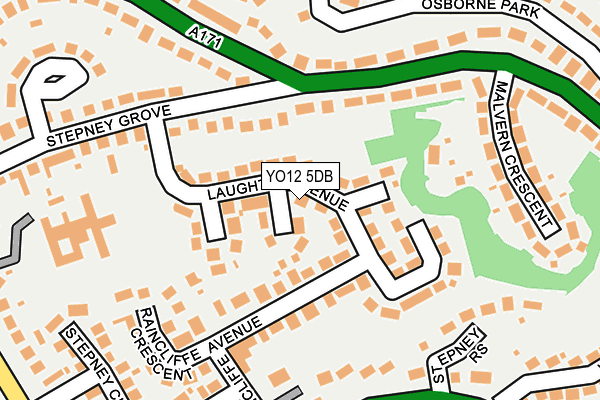 YO12 5DB map - OS OpenMap – Local (Ordnance Survey)