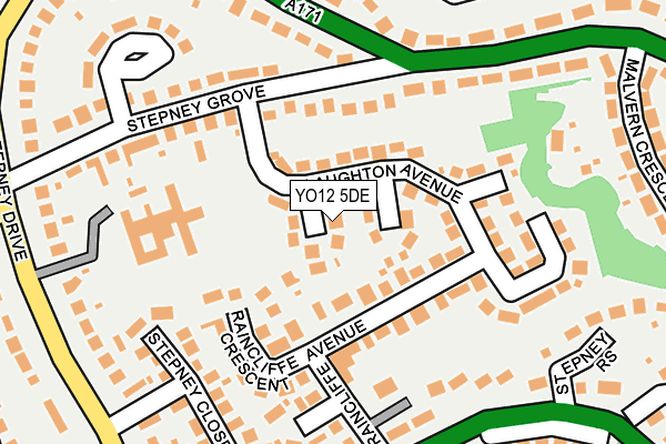 YO12 5DE map - OS OpenMap – Local (Ordnance Survey)
